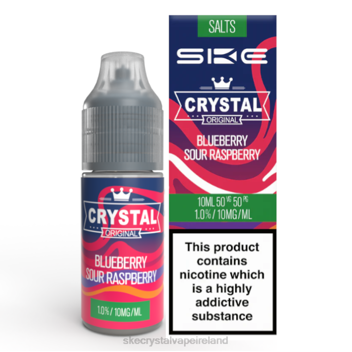 Crystal Nic Salt - 10ml RB4L113 SKE Blueberry Sour Raspberry - SKE Ireland