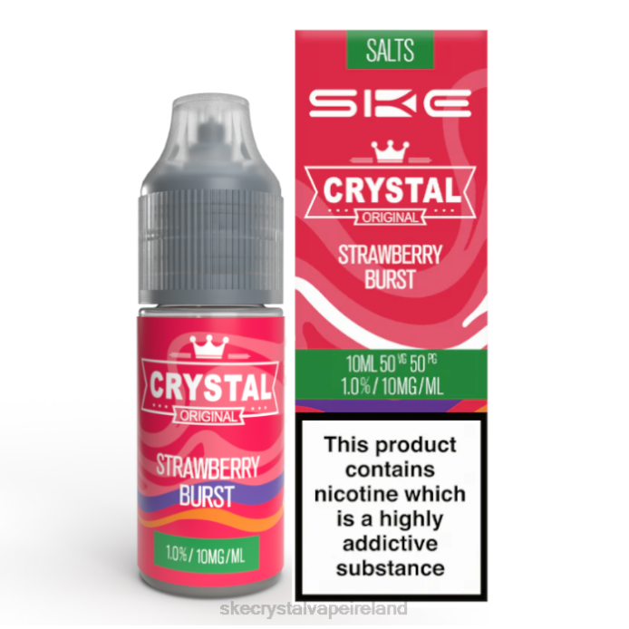 Crystal Nic Salt - 10ml RB4L118 SKE Strawberry Burst - SKE vape Ireland