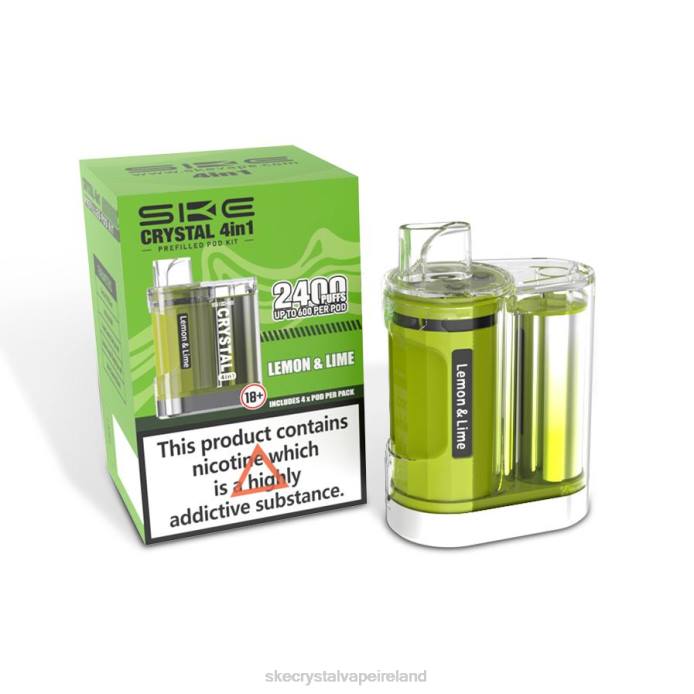 Crystal 2400 4 in 1 Pod Kit RB4L8 SKE Lemon & Lime - SKE vape Ireland